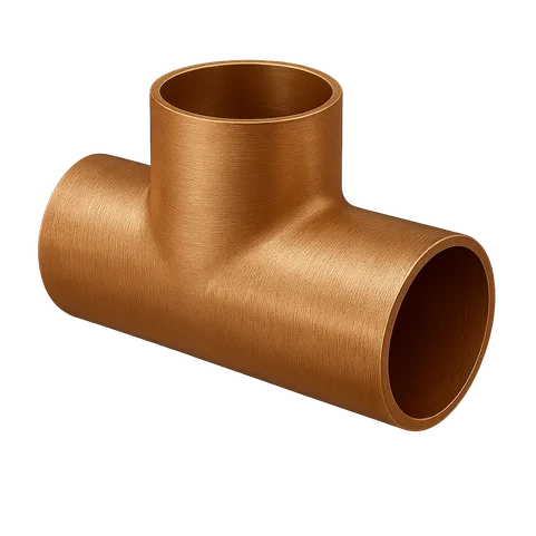 Тройник медный с направленным отводом 9 мм М1р ГОСТ 32590-2013